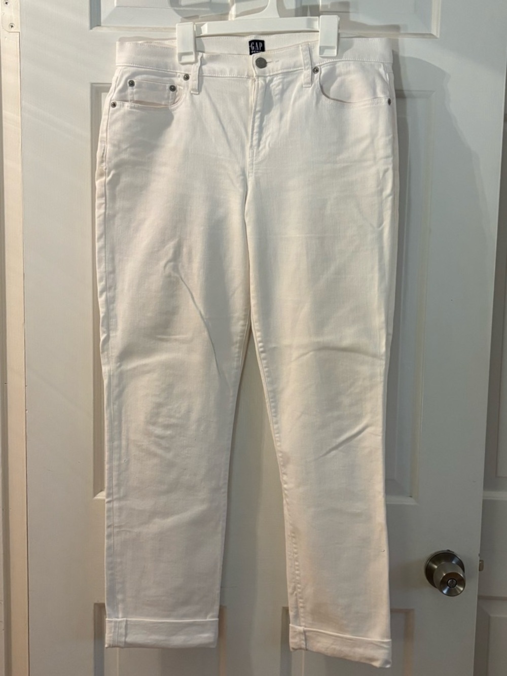 GAP White Classic Straight Jeans